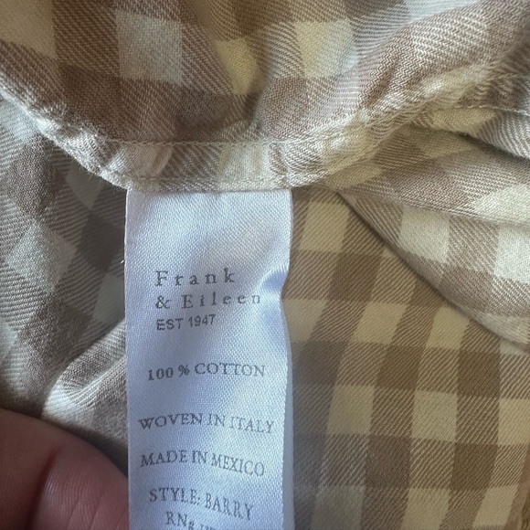 Frank and Eileen Women’s Gingham Barry Button Up 100% Cotton Small - Picture 9 of 12
